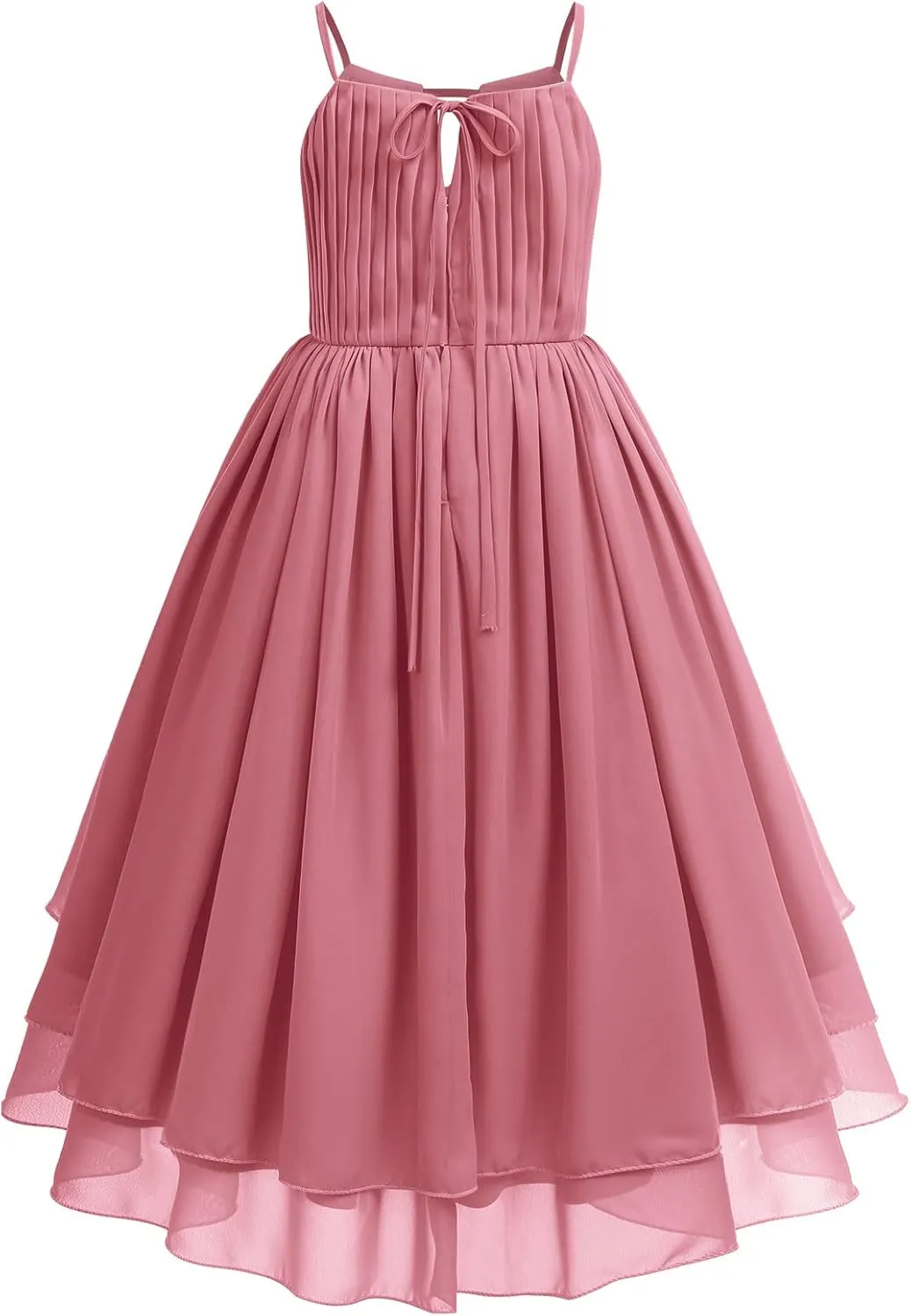 Flower Girl Dresses Junior Wedding Bridesmaid Prom Party Chiffon Floral Lace Flowy Maxi Princess Pageant Long Communion Gown