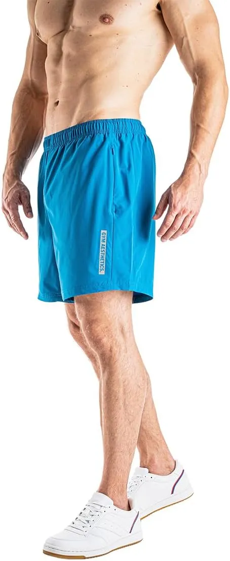 Gym Aesthetics Men's 5 Inch Shorts - Anti-Static Quick Dry Activewear with Pockets Running Gym Workout Shorts