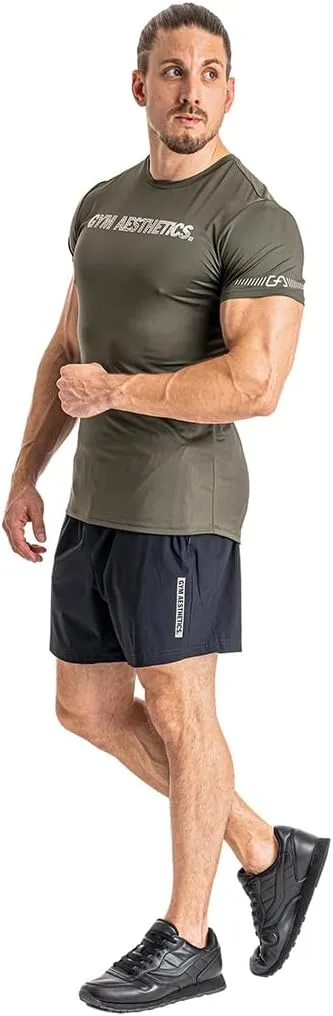 Gym Aesthetics Men's 5 Inch Shorts - Anti-Static Quick Dry Activewear with Pockets Running Gym Workout Shorts