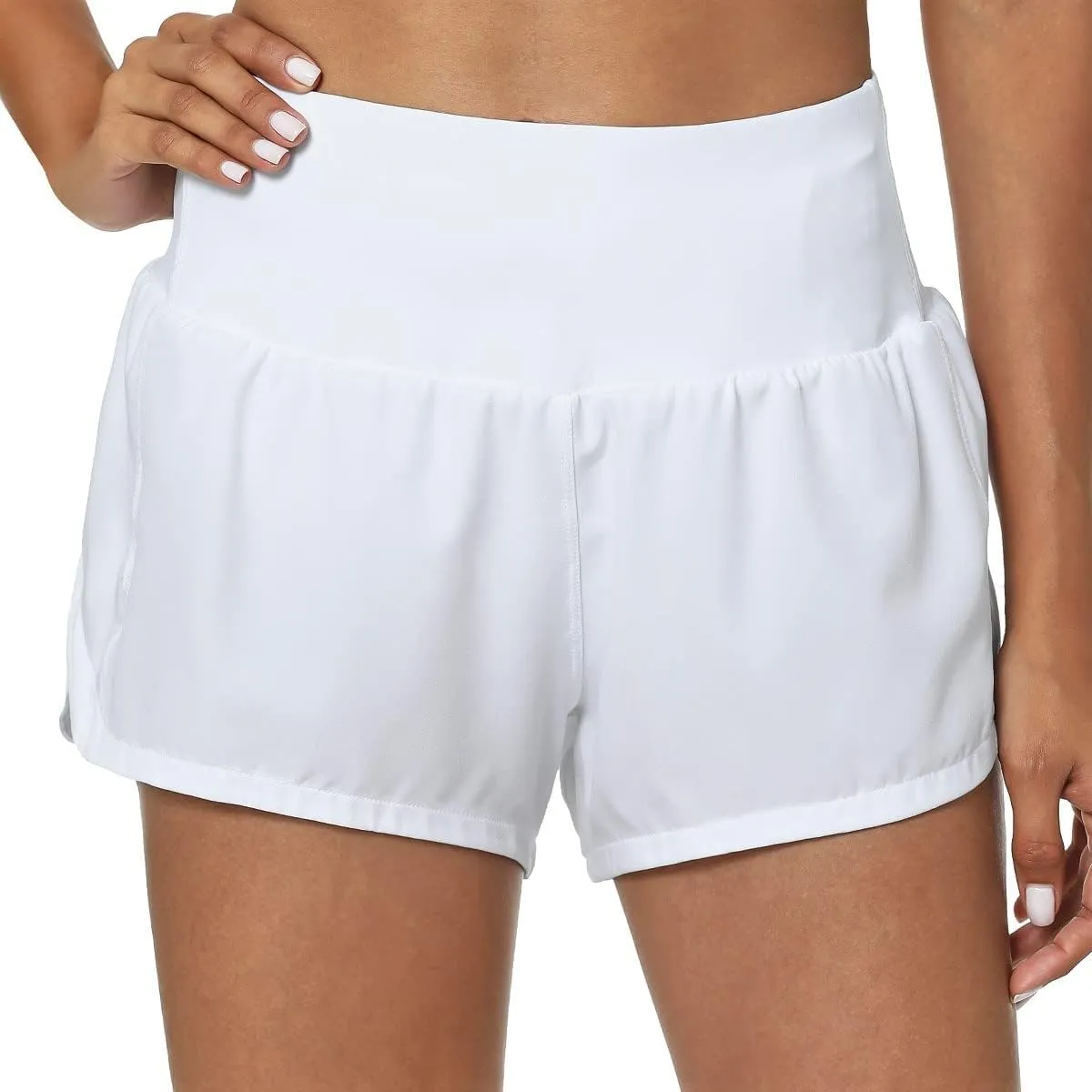 GYM RAINBOW Womens High Waisted Athletic Shorts Lightweight Quick Dry Workout Gym Running Shorts with Pockets