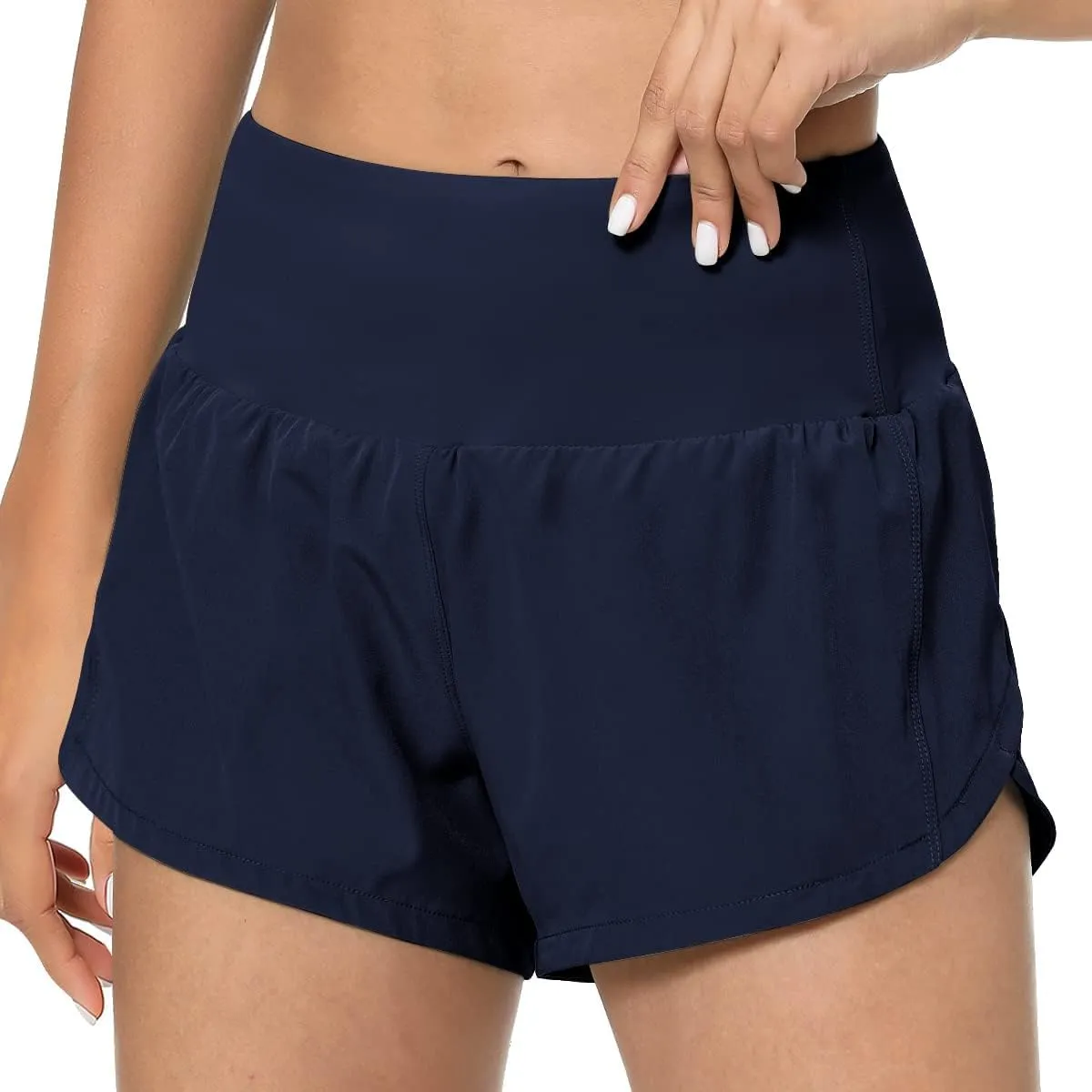 GYM RAINBOW Womens High Waisted Athletic Shorts Lightweight Quick Dry Workout Gym Running Shorts with Pockets
