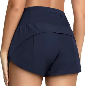 GYM RAINBOW Womens High Waisted Athletic Shorts Lightweight Quick Dry Workout Gym Running Shorts with Pockets