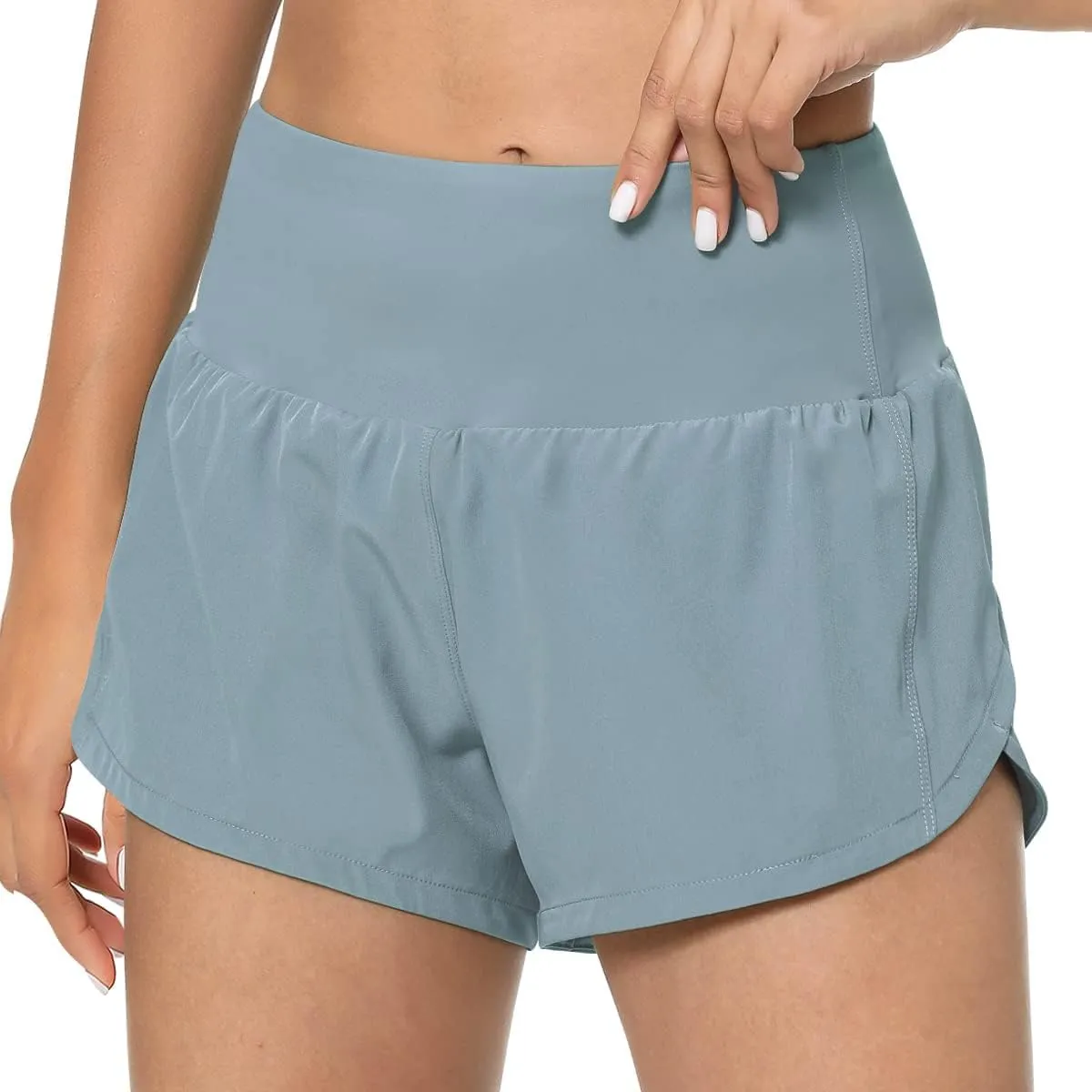 GYM RAINBOW Womens High Waisted Athletic Shorts Lightweight Quick Dry Workout Gym Running Shorts with Pockets