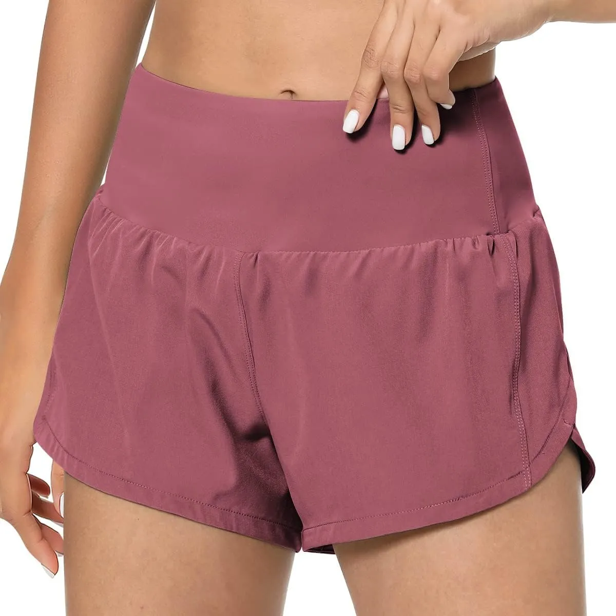 GYM RAINBOW Womens High Waisted Athletic Shorts Lightweight Quick Dry Workout Gym Running Shorts with Pockets