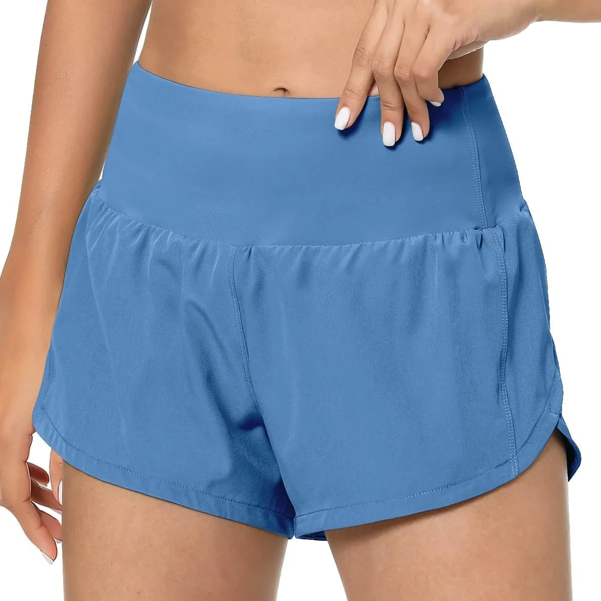 GYM RAINBOW Womens High Waisted Athletic Shorts Lightweight Quick Dry Workout Gym Running Shorts with Pockets