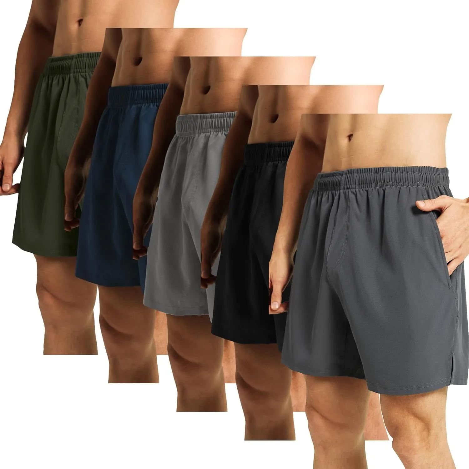 GYM REVOLUTION Men's Workout Running Gym Training Shorts