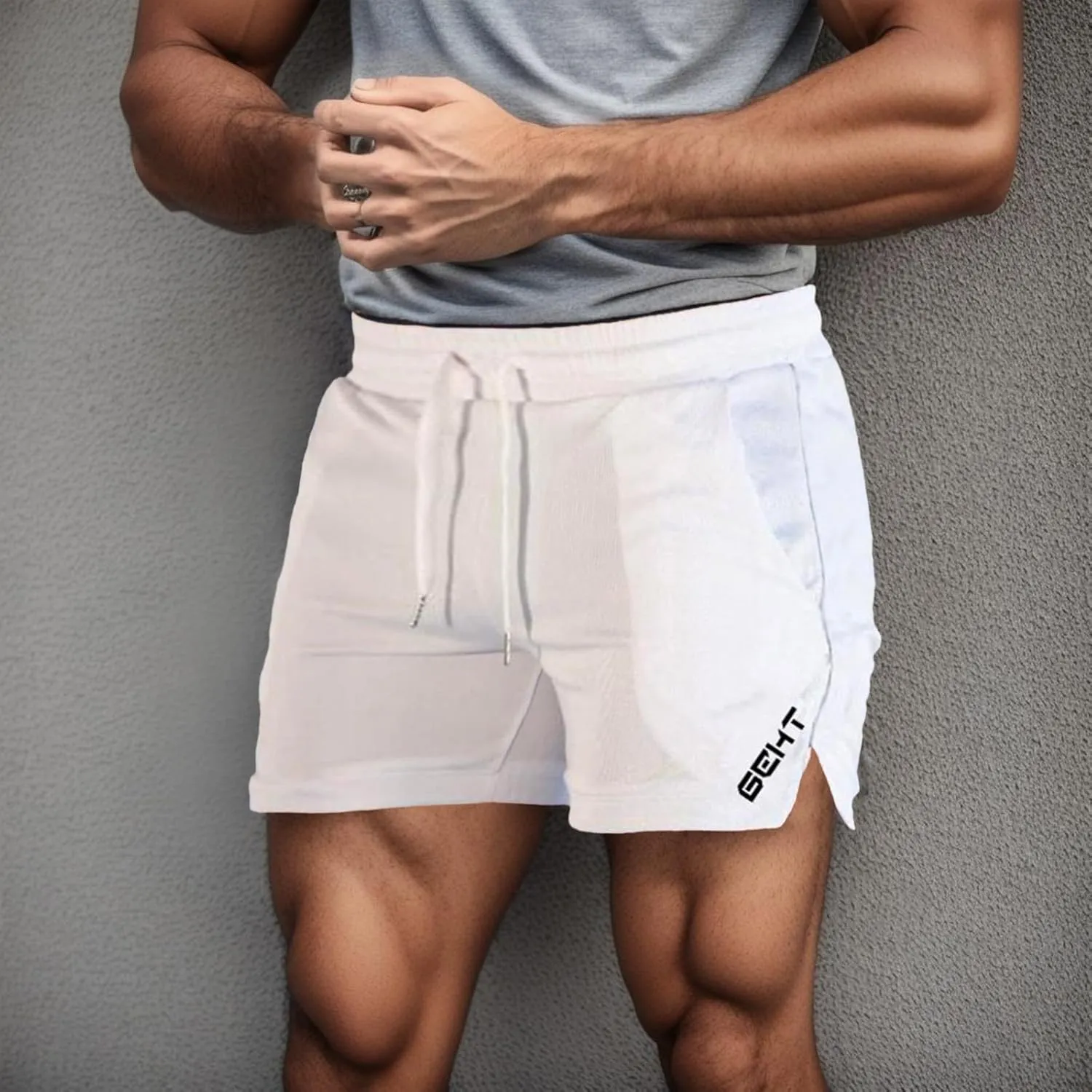 Gym Shorts for Men, Men's 5" Athletic Running Shorts Lightweight Quick Dry Stretch Gym Workout Sweat Shorts with Pockets