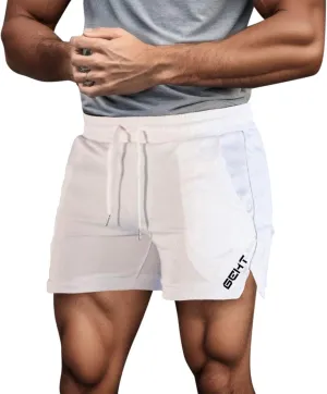 Gym Shorts for Men, Men's 5" Athletic Running Shorts Lightweight Quick Dry Stretch Gym Workout Sweat Shorts with Pockets