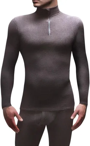 HEAT HOLDERS Men's 0.61 tog Microfleece Thermal Base Layer Long Sleeve Top (Large 42-44" Chest) Black
