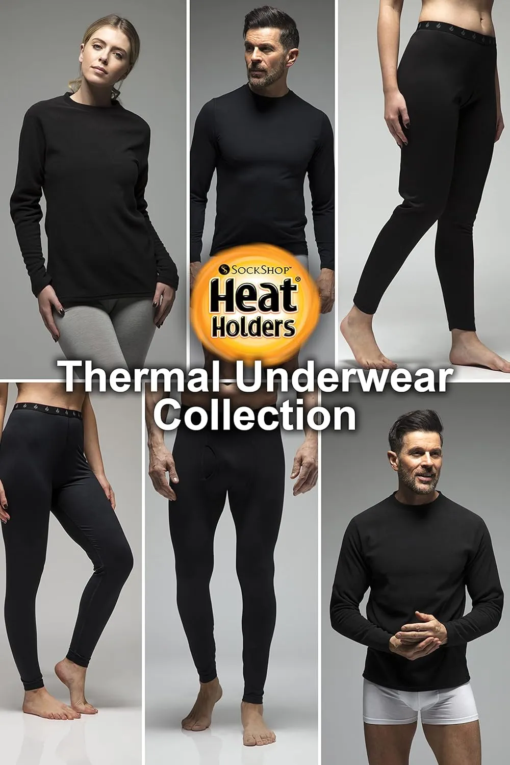 HEAT HOLDERS - Mens Winter Warm Thermal Long Sleeve Top | Base Layer