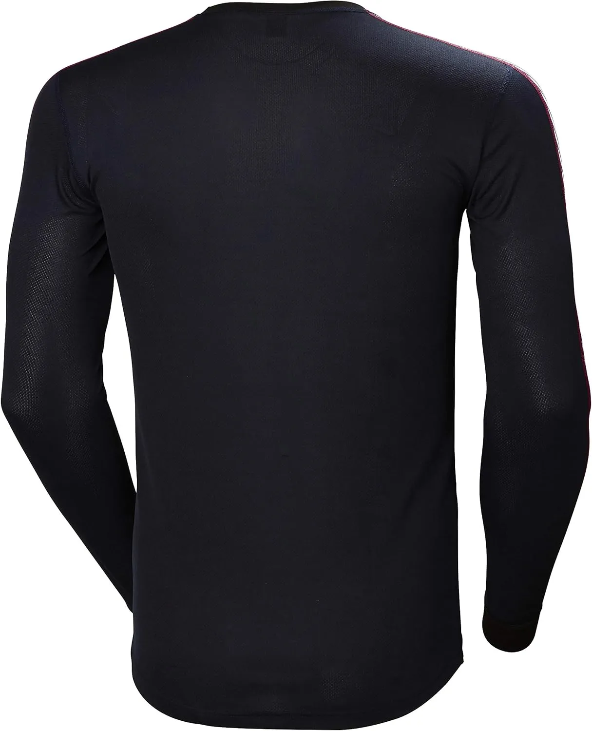 Helly Hansen Men's Lifa Stripe Crew Lightweight Breathable Moisture Wicking Thermal Baselayer, 998 Black - Medium