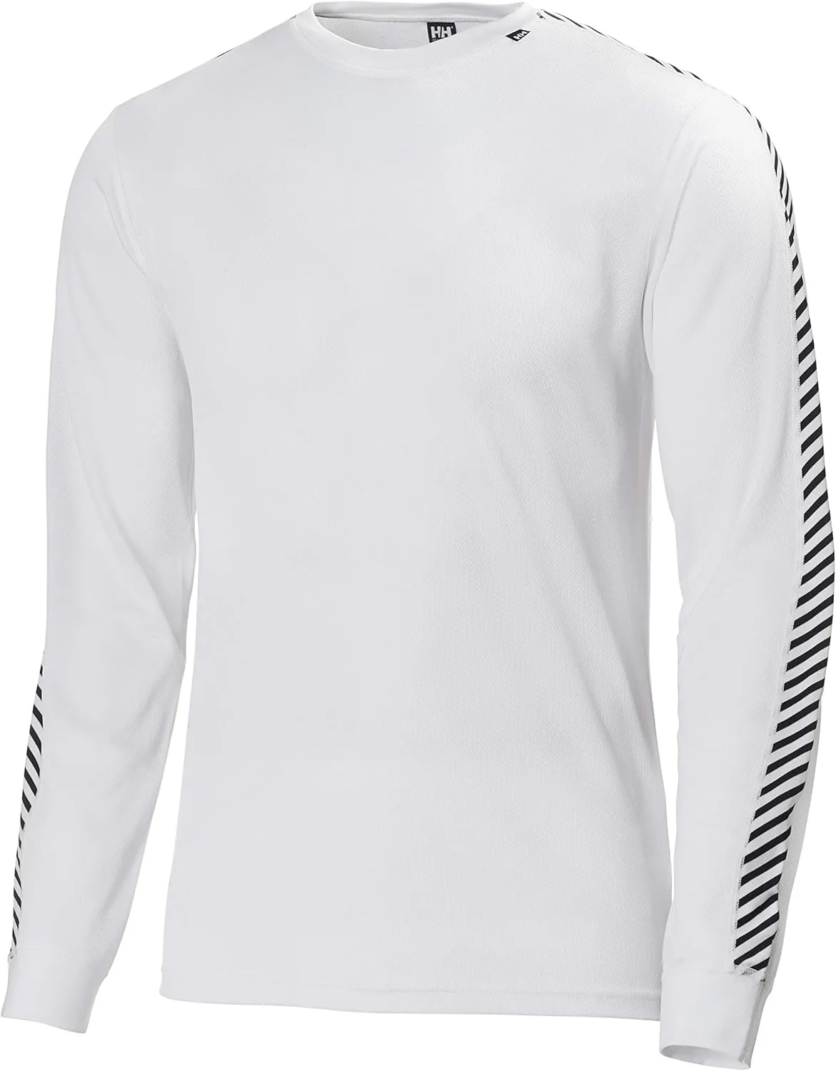 Helly Hansen Men's Lifa Stripe Crew Lightweight Breathable Moisture Wicking Thermal Baselayer, 998 Black - Medium