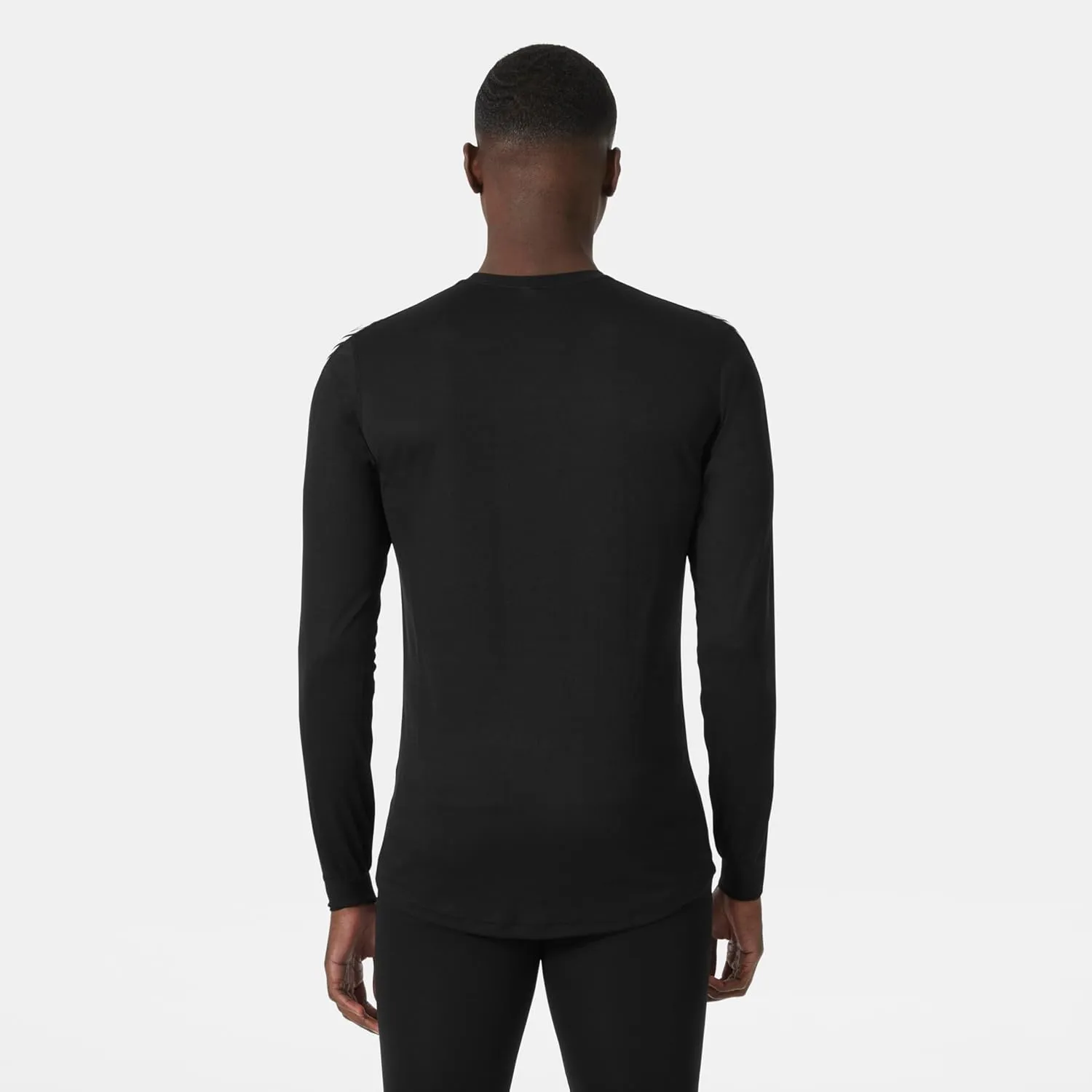 Helly Hansen Men's Lifa Stripe Crew Lightweight Breathable Moisture Wicking Thermal Baselayer, 998 Black - Medium