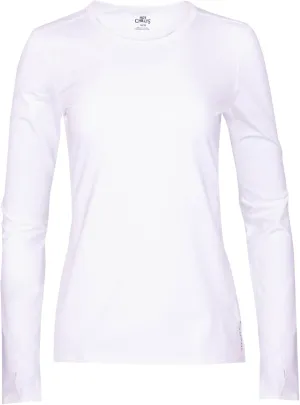 Hot Chillys Women's Micro-Elite Chamois UPF 30 Sun Protection 4-Way Stretch Thermal Long Sleeve Crewneck Base Layer Top