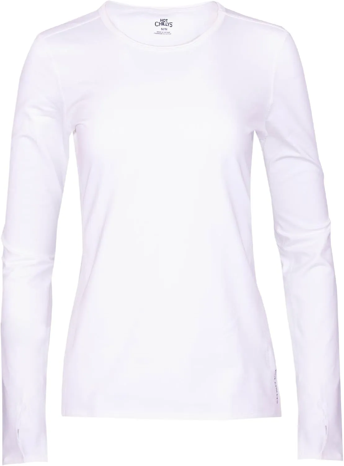 Hot Chillys Women's Micro-Elite Chamois UPF 30 Sun Protection 4-Way Stretch Thermal Long Sleeve Crewneck Base Layer Top