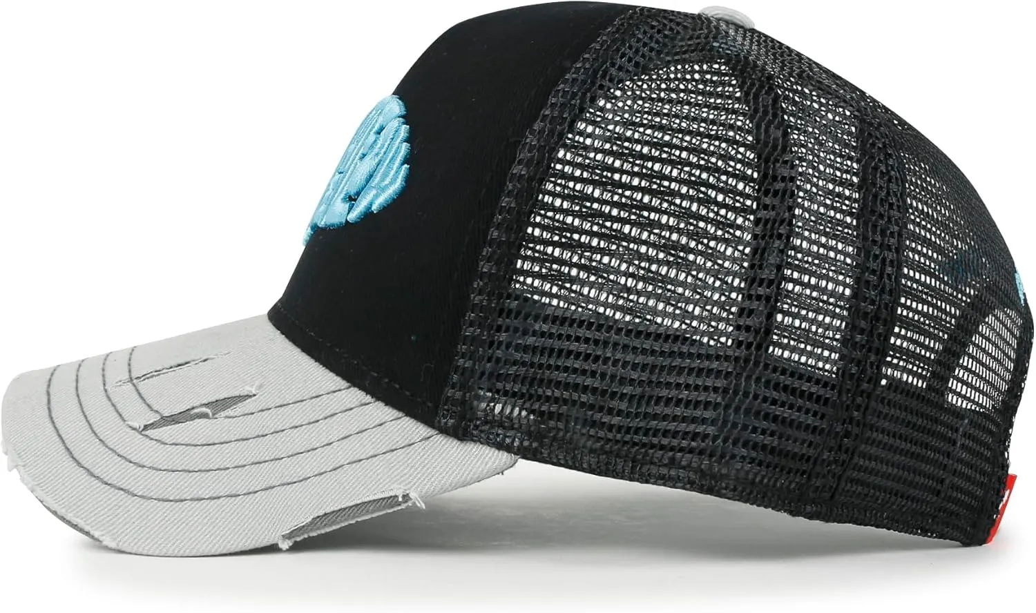 ililily Premium Go with The Flow Embroidery Baseball Cap Vintage Trucker Hat