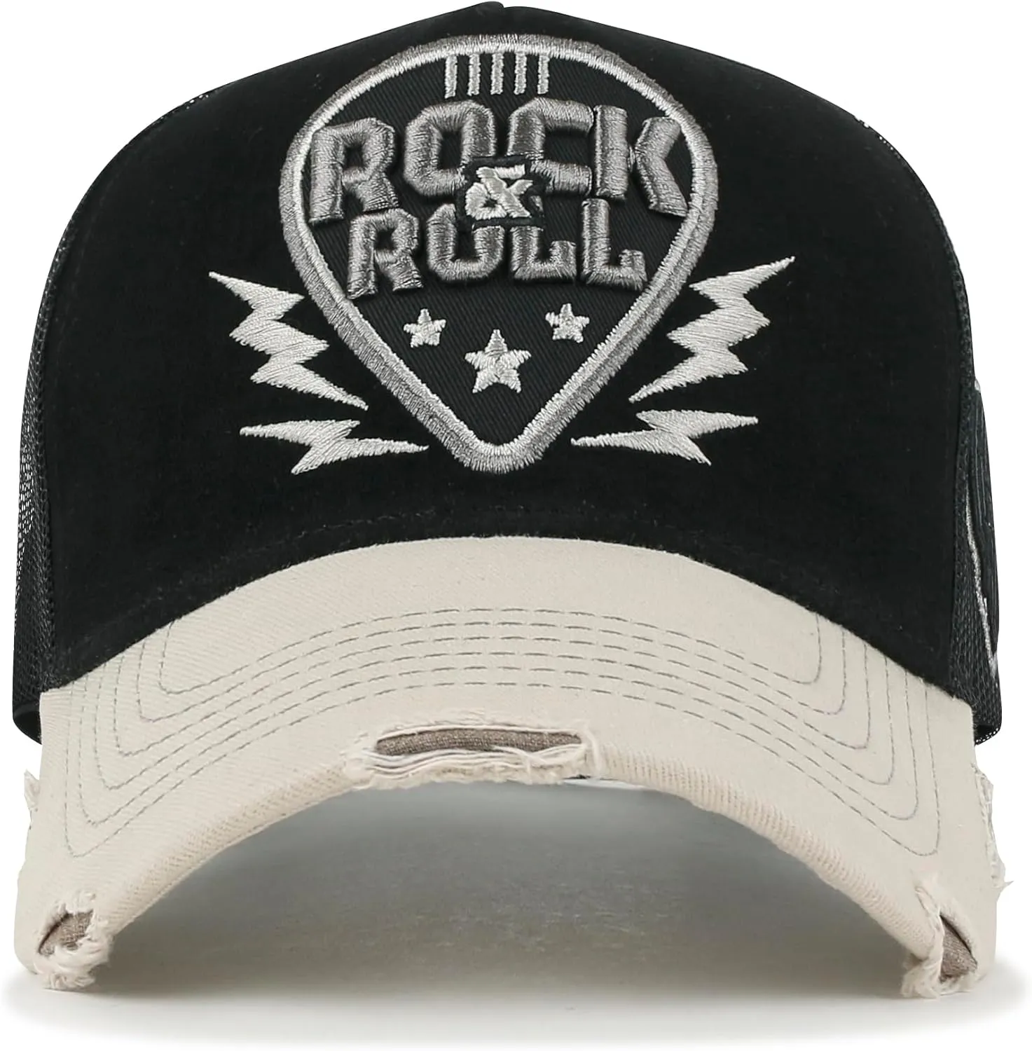 ililily Premium Go with The Flow Embroidery Baseball Cap Vintage Trucker Hat