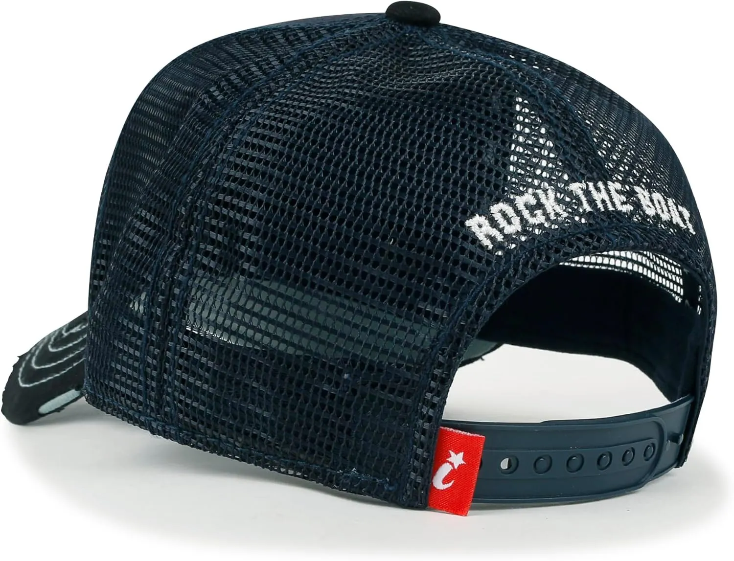 ililily Premium Go with The Flow Embroidery Baseball Cap Vintage Trucker Hat