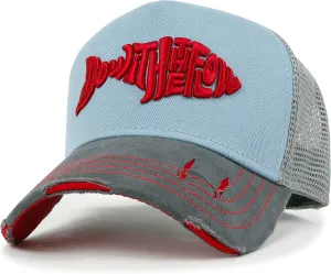 ililily Premium Go with The Flow Embroidery Baseball Cap Vintage Trucker Hat