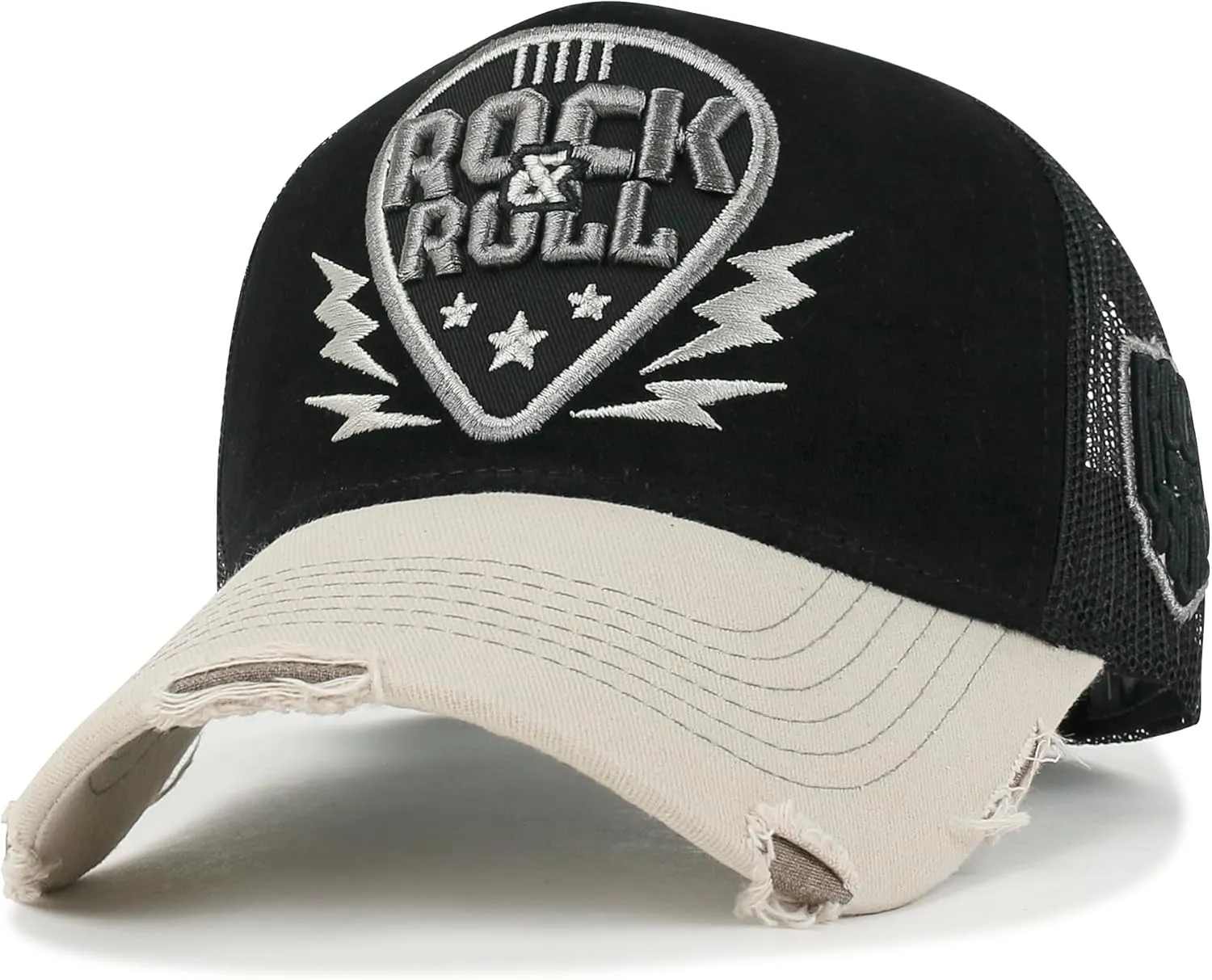 ililily Premium Go with The Flow Embroidery Baseball Cap Vintage Trucker Hat