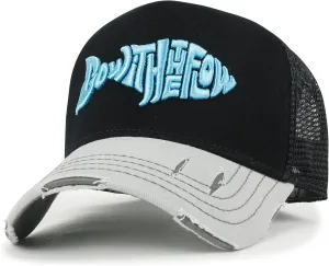 ililily Premium Go with The Flow Embroidery Baseball Cap Vintage Trucker Hat