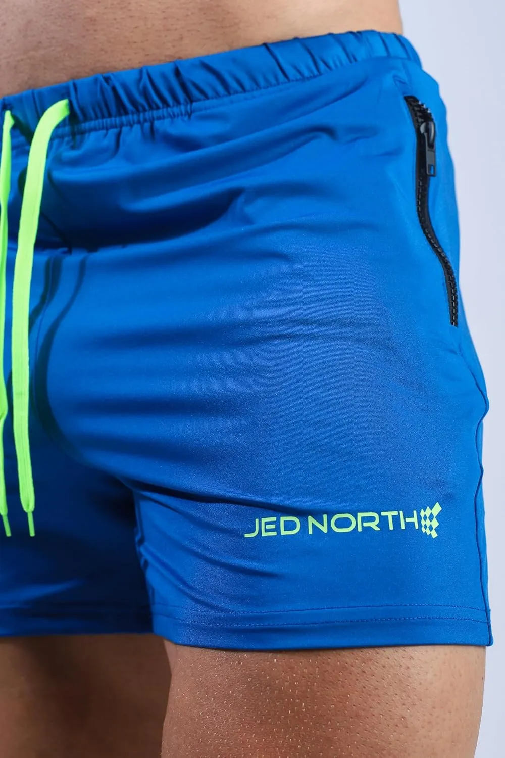 Jed North Men's 4" Inseam Bodybuilding Gym Shorts with Zipper Pockets Powerlifting Gym Shorts