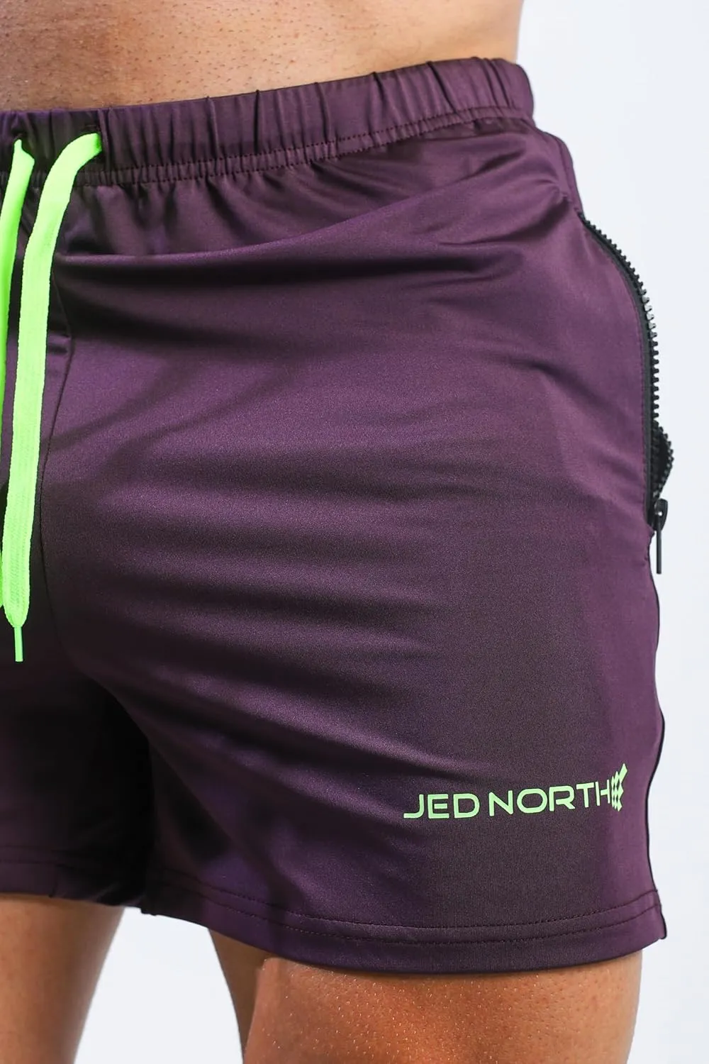 Jed North Men's 4" Inseam Bodybuilding Gym Shorts with Zipper Pockets Powerlifting Gym Shorts