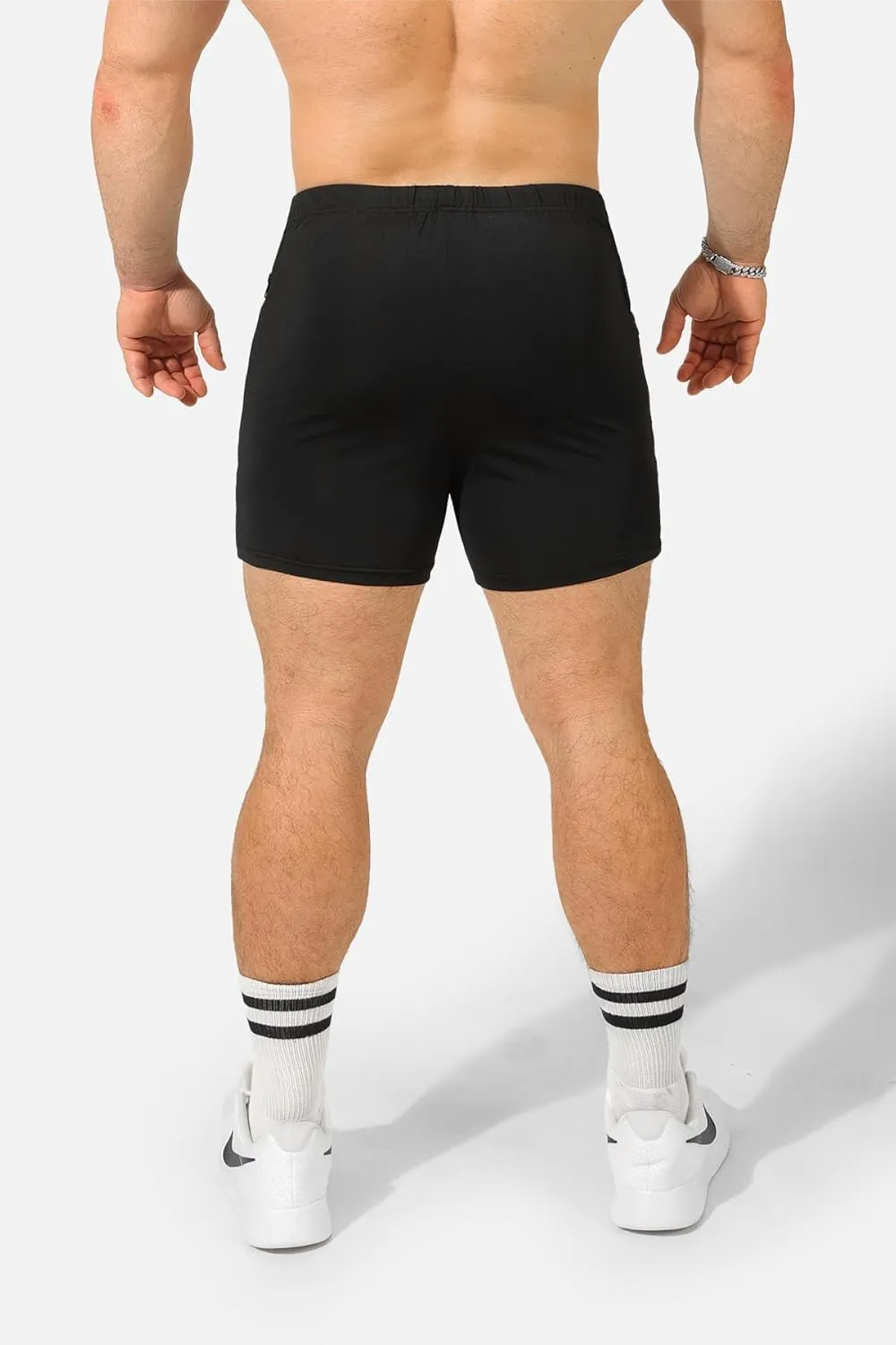 Jed North Men's 4" Inseam Bodybuilding Gym Shorts with Zipper Pockets Powerlifting Gym Shorts