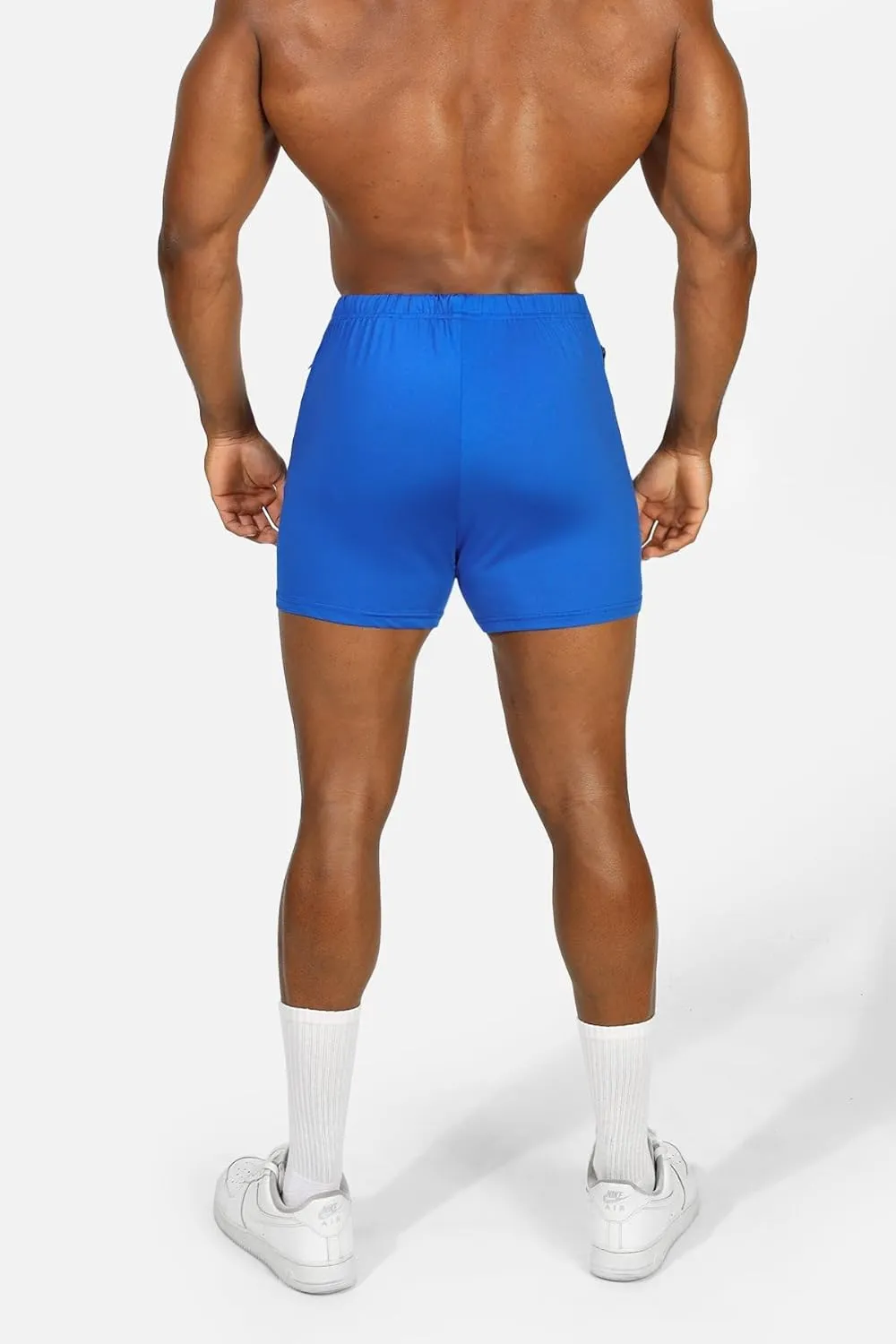 Jed North Men's 4" Inseam Bodybuilding Gym Shorts with Zipper Pockets Powerlifting Gym Shorts