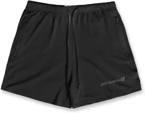 Jed North Men's 4" Inseam Bodybuilding Gym Shorts with Zipper Pockets Powerlifting Gym Shorts
