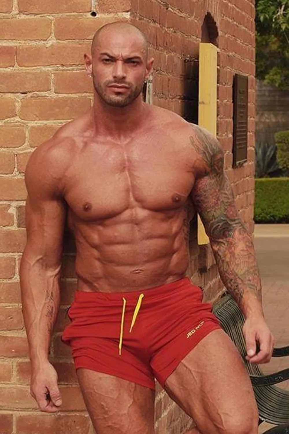 Jed North Men's 4" Inseam Bodybuilding Gym Shorts with Zipper Pockets Powerlifting Gym Shorts