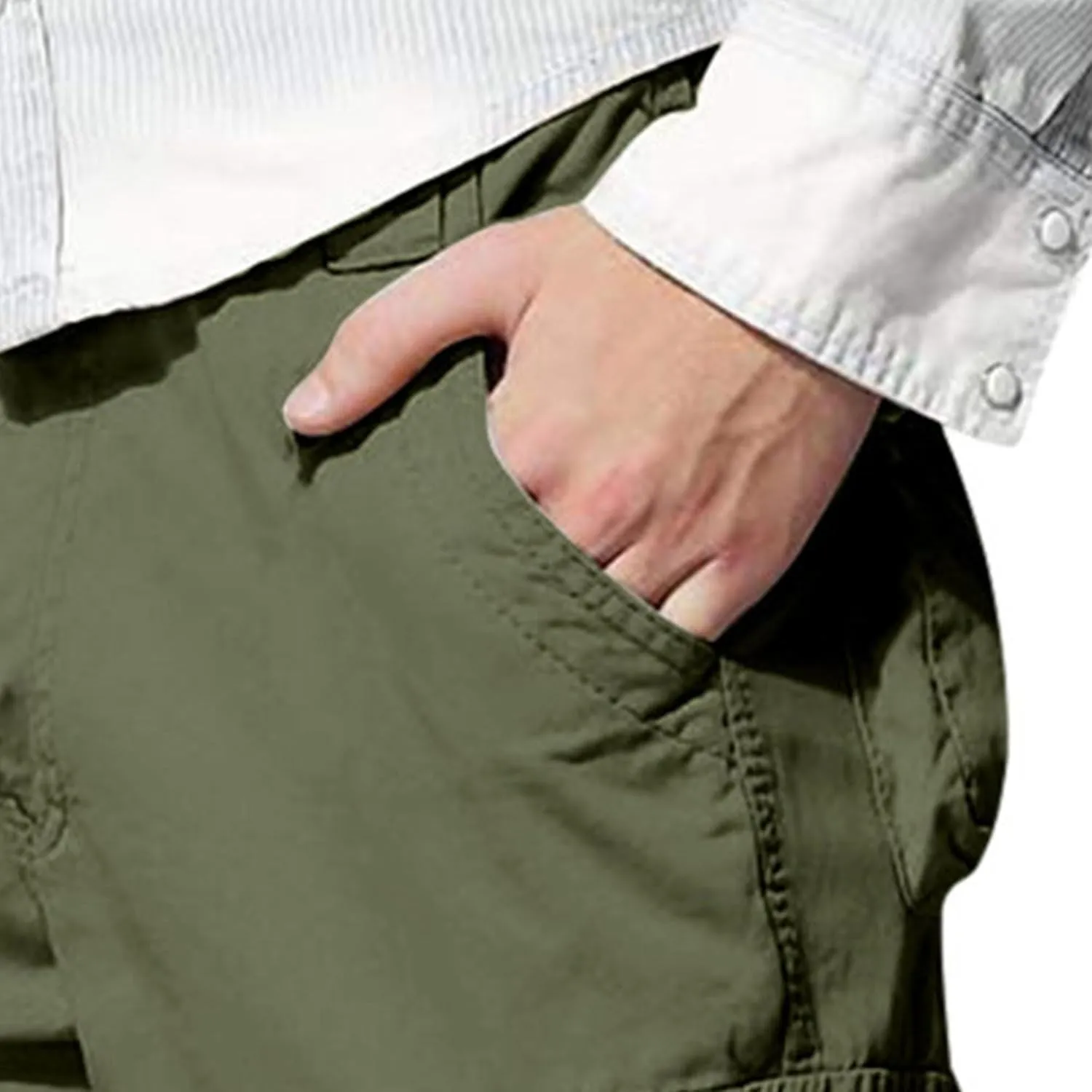 JEShifangjiusu Men Outdoor Cargo Pant Lightweight Tactical Military Baggy Pant Hiking Jogger Classic Trousers Multi Pockets