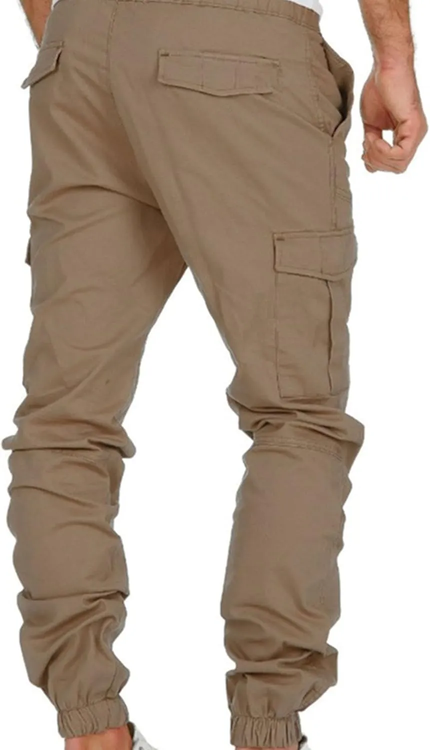 JEShifangjiusu Men'S Hiking Military Pants Casual Outdoor Ripstop Wild Cargo Pants Lightweight Multi-Pocket Army Camo Pants