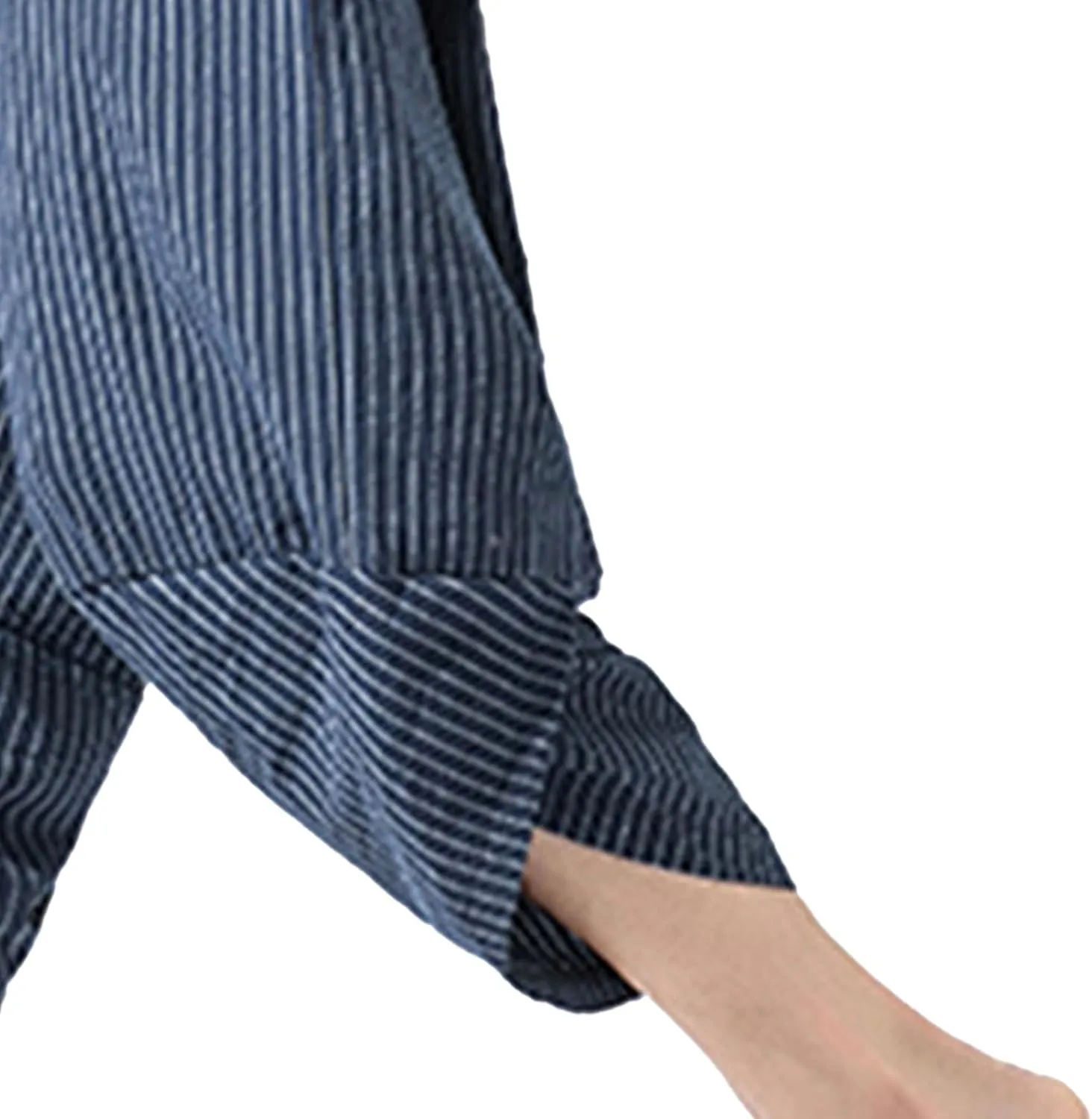 JEShifangjiusu Men'S Linen Cotton Pants Stretch Cropped Chino Skinny Pants Lightweight Elastic Waist Summer Beach Pants