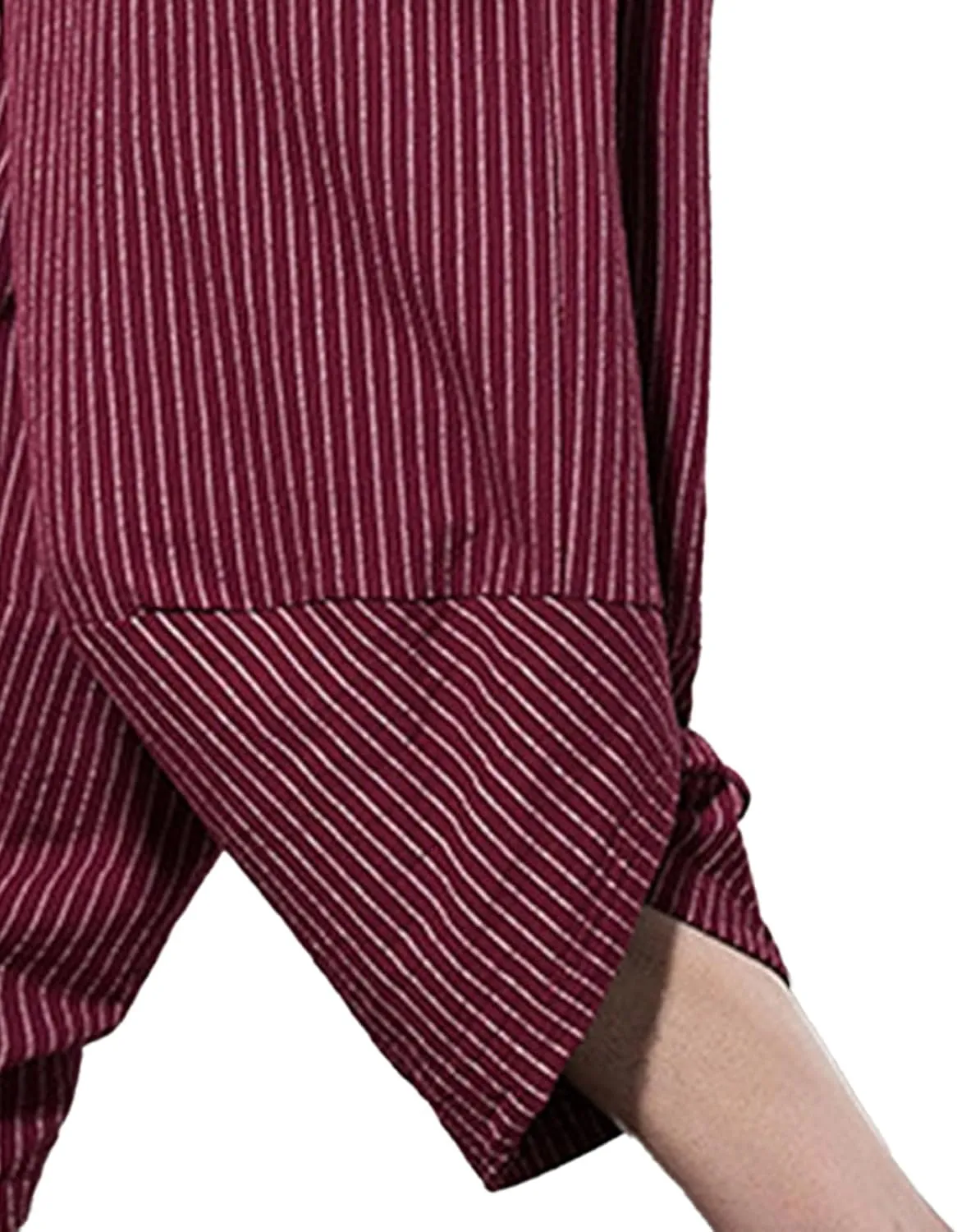 JEShifangjiusu Men'S Linen Cotton Pants Stretch Cropped Chino Skinny Pants Lightweight Elastic Waist Summer Beach Pants