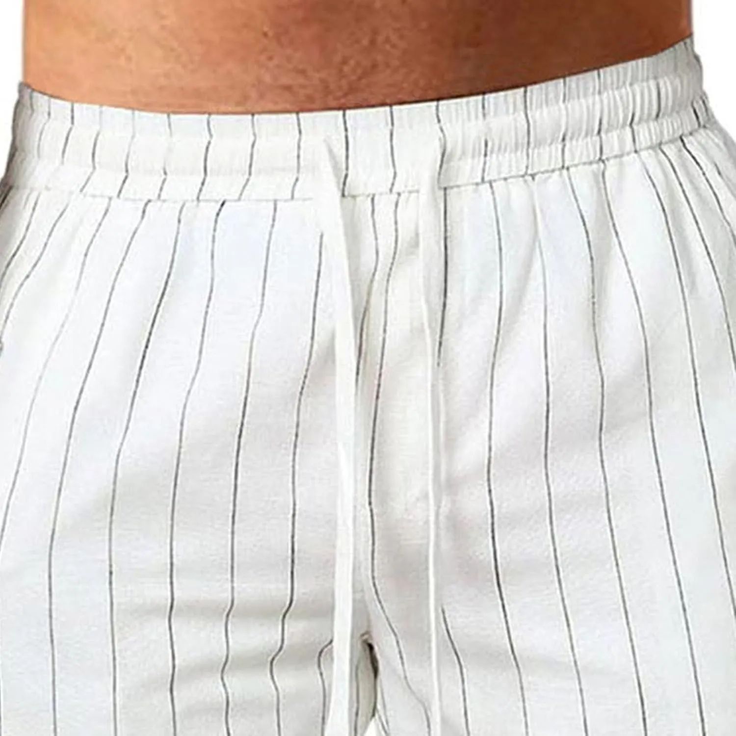 JEShifangjiusu Mens Linen Loose Pant Lightweight Elastic Waist Yoga Beach Sweatpants Casual Drawstring Summer Trousers
