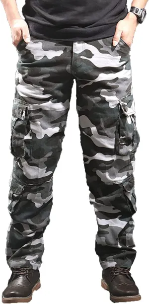 JEShifangjiusu Men'S Outdoor Tactical Pants Lightweight Military Hiking Work Cargo Pants Relaxed-Fit Cargo Pants Multi Pocket