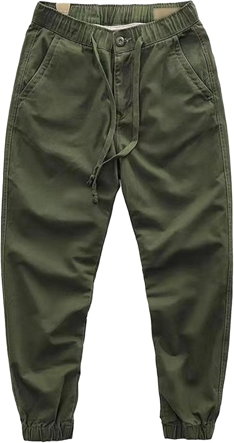 JEShifangjiusu Mens Pants Cargo Joggers Sweatpants Lightweight Casual Workout Hiking Pants Slim Chino Trousers With Pockets