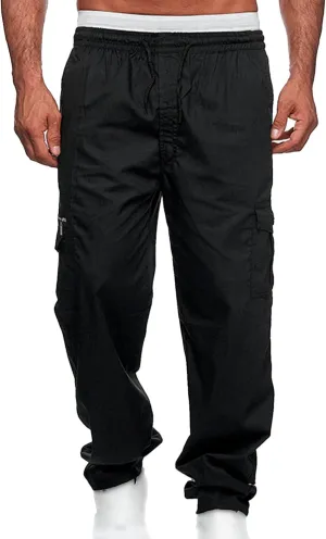 JEShifangjiusu Men'S Sport Jogger Pants Stretch Sweatpants Track Pants Lightweight Tactical Outdoor Cargo Pant Multi Pockets