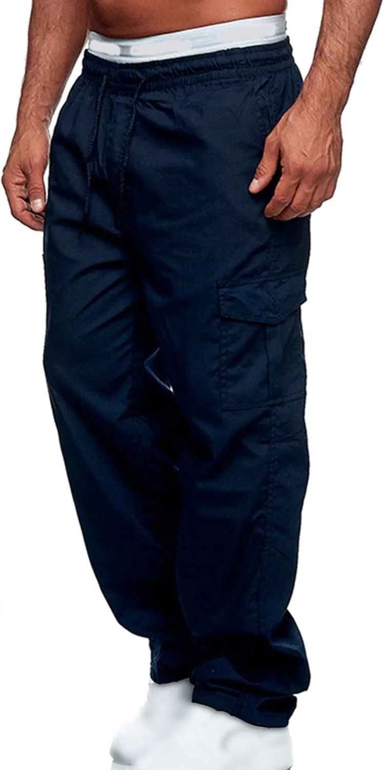 JEShifangjiusu Men'S Sport Jogger Pants Stretch Sweatpants Track Pants Lightweight Tactical Outdoor Cargo Pant Multi Pockets