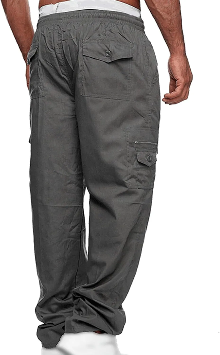 JEShifangjiusu Men'S Sport Jogger Pants Stretch Sweatpants Track Pants Lightweight Tactical Outdoor Cargo Pant Multi Pockets