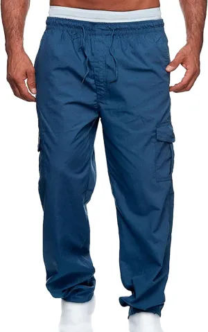 JEShifangjiusu Men'S Sport Jogger Pants Stretch Sweatpants Track Pants Lightweight Tactical Outdoor Cargo Pant Multi Pockets