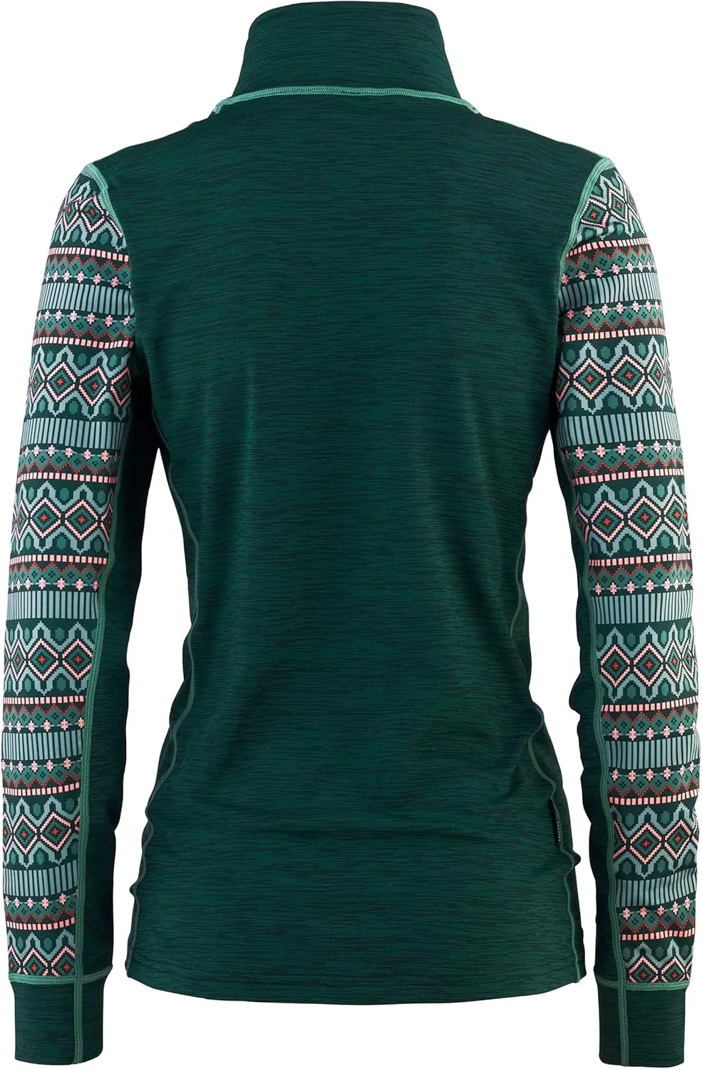 Kari Traa Lune Half Zip Women's Base Layer Top- Polyester Blend Fitted Long Sleeve Knit Thermal Shirt