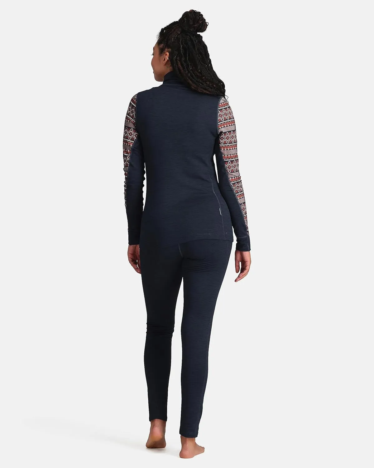 Kari Traa Lune Half Zip Women's Base Layer Top- Polyester Blend Fitted Long Sleeve Knit Thermal Shirt