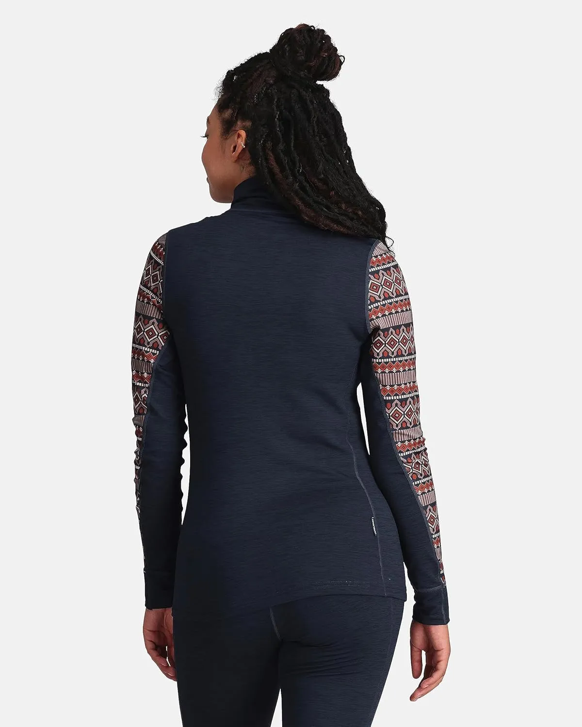 Kari Traa Lune Half Zip Women's Base Layer Top- Polyester Blend Fitted Long Sleeve Knit Thermal Shirt