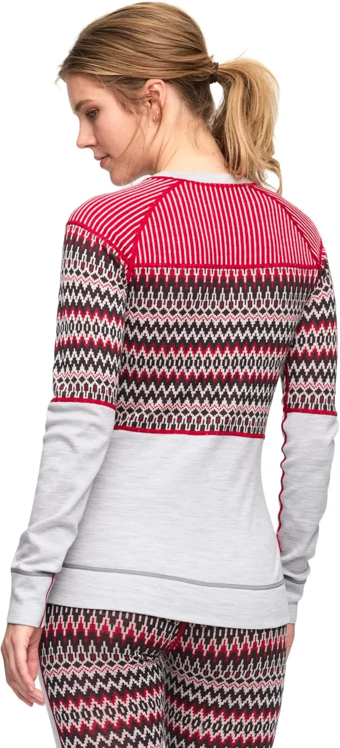 Kari Traa Silja Women's Long Sleeve Base Layer Top- 100% Merino Wool Knit Fitted Thermal Shirt
