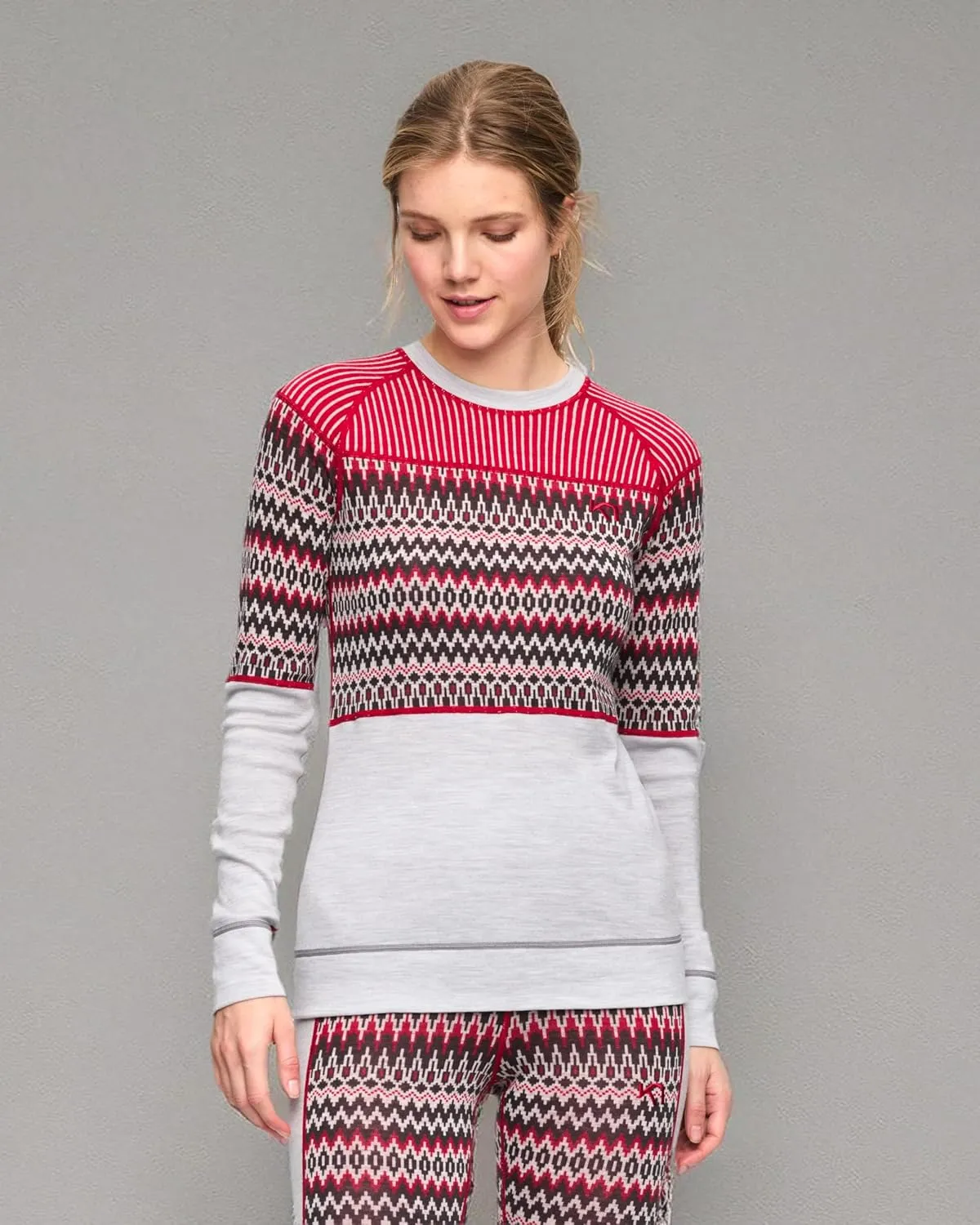 Kari Traa Silja Women's Long Sleeve Base Layer Top- 100% Merino Wool Knit Fitted Thermal Shirt