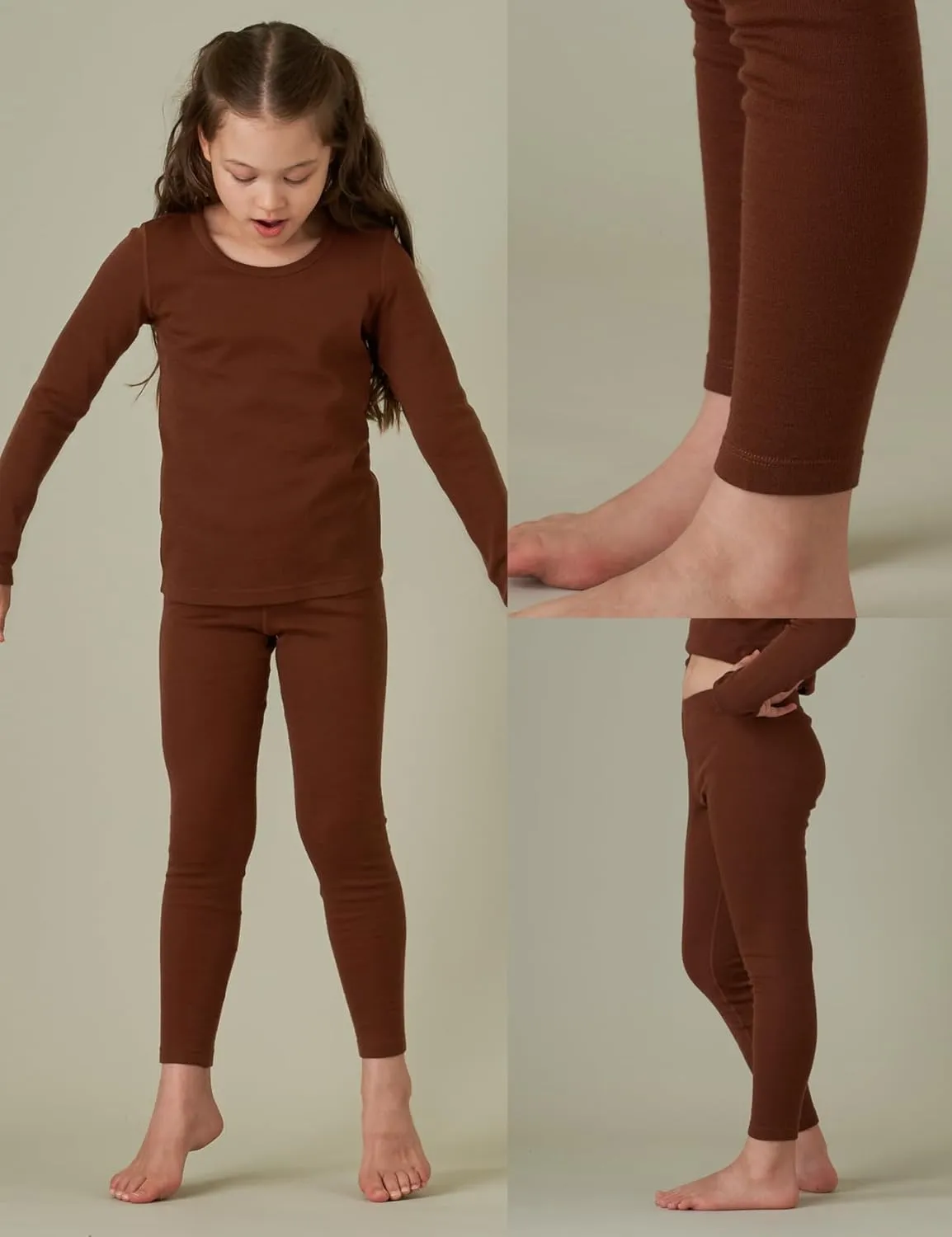 LAPASA Kids 100% Merino Wool Base Layer Top Bottom Long Shirt Johns Thermal Underwear Girls Boys Unisex 200g K13/K14