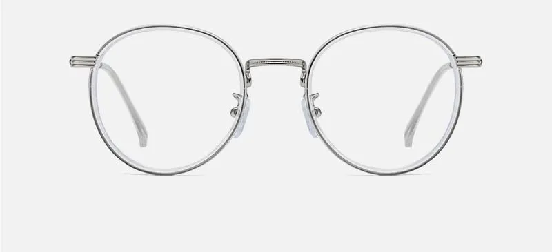 Large Anti UV Computer Readers Round Reading Glasses Sturdy Blue Light Blocking Presbyopic Glasses Flat Light Mirror