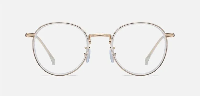Large Anti UV Computer Readers Round Reading Glasses Sturdy Blue Light Blocking Presbyopic Glasses Flat Light Mirror